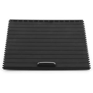 Aramox Water Cup Holder Cover Fit for ML GL GLS GLE W166, 1666805802 Center Console Roller Blind Cover, Black