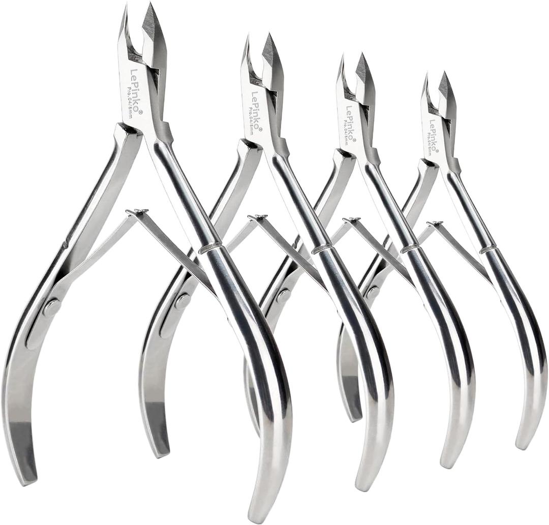 LePinko 3 Packs Upgraded Cuticle Trimmer kit, Sharp Dead Skin Clipper, Labor-saving Cuticula Remover for Fingernail Toenail, Manicure Pedicure Tool for Women Men, 5mm Jaw