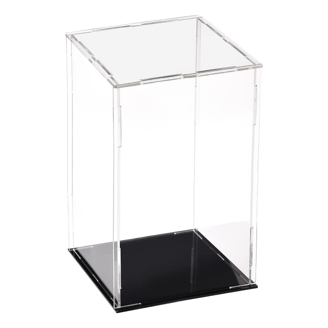 uxcell Acrylic Clear Display Case Box Dustproof Protection Showcase Cube Collectibles Show Box 3.9x3.9x7.9inch
