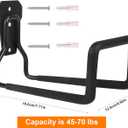 Metal Garden Hose Holder - Heavy Duty Hose Hanger Wall Mounted Water Hose Holder for Outside Yard, Sturdy Hose Reel Hose Hooks for Water Hose, Extension Cords (Black)