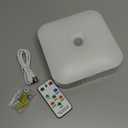 Motion Sensor Rechargeable Ceiling Light Indoor with Remote, Wireless Battery Operated Rechargeable Sensor Light for Closet, Garage, Hallway, 3000K-6000K Battery Powered Shower Lights (Multicolor)