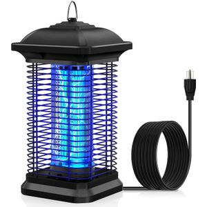 Bug Zapper for Outdoor & Indoor, 1/2 Acre Coverage Mosquito Lamp with 18W Bulb & 4400V High-Voltage, 100% Improvement in Mosquito Control Effect, Electric Fly Trap for Patio, Backyard, Home