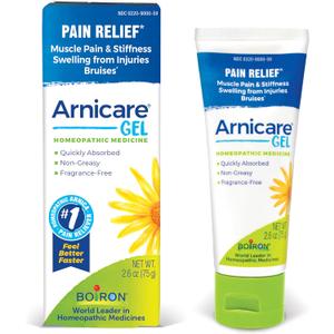 Boiron Arnicare Gel for Relief of Joint Pain, Muscle Pain, Muscle Soreness, and Swelling from Bruises or Injury - Non-greasy and Fragrance-Free - 2.6 oz
