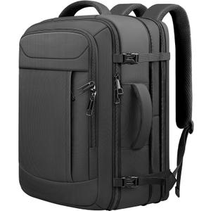 Travel Backpack with LifetimeWarranty, Expandable Carry On Backpack with Waterproof Wet Pocket for Men Women, Anti-Theft TSA Flight Approved 18 Inch Laptop Duffel Bag for Travel, Black (XX-Large(40-50L))