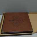 Photo Album Scrapbook, 12x12 inch 50 Pages Vintage Leather Cover Big Three-Ring Binder Family Picture Booth DIY Scrapbooking Albums with 408pcs Self Adhesive Photos Corner for Memory Keep, Tree