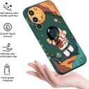 Gencyfu for Samsung Galaxy S23 FE Case, Creative Astronauts Pattern Ultra Thin Soft Phone Cover for Galaxy S23 FE 6.4 inch, Astronauts Green