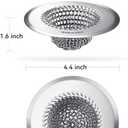 Revolutionary Kitchen Sink Drain Strainer & Sink Stopper/Patented Reversible Kitchen Sink Strainer, Anti-Clogging Sink Strainer Basket, Handmade Kitchen Gadgets, 304 Stainless Steel & Rust-Proof