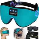 Bluetooth Sleep Headphones White Noise Sleep Mask | 3D Eye Mask for Sleeping | 38 Relaxing Soothing Sounds | 16hrs Playingtime3