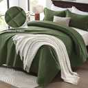 SunStyle Home Quilts Queen Size Olive Green, Lightweight Comforter Bedspreads, Full Queen Size Quilt Bedding Set, Durable Quilted Stitching Coverlet with 2 Pillow Shams Diamond All Seasons 3pcs