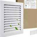 16"*22" Gable Vent,Aluminum Alloy Wall Vent Shed Vents,with Removable Strainer and 180 Degree Opening Angle.Ideal for Attic,Shed,Garage,Play House,Coop.[Inside Dimensions:13.3"w X 19.6"h]-White 1 Pack