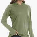 KEFITEVD Womens UPF 50+ Sun Hoodie Shirt Long Sleeve Fishing Hiking Hooded UV Shirts Lightweight Quick Dry Tops, 150