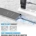sweguard USB Type C Cable 3.1A Fast Charging [2Pack,10ft+6.6ft], USB-A to USB-C Charger Nylon Braided Cord for Samsung Galaxy S21 S20 S10 S9 S8 Plus,Note 20 10 9 8 7,A71 A51 A32,LG,Moto,PS5-Grey