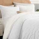 BEDELITE Fluffy Full Size Comforter Set - Super Soft Sherpa White Comforter for Full Size Bed, Luxury Warm Bedding Set for Winter, Fuzzy Bed Set 3 Pieces (1 Comforter, 2 Pillowcases)