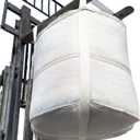 10Pcs Circular FIBC Bulk Bag,1.5 Ton Bag, Ø37.4" x 39.4"H,3300lbs SWL Safty Factor 3:1,Woven Polypropylene Bags,Double Hanging,Duffle Top Flat X-Bottom Support, X-Large