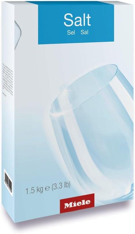 Miele Dishwasher Salt, Reactivation Salt with Extra Coarse Grains for Protecting Dishwashers and Dishes from Limescale Deposits, 3.3 lb