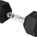 Yes4All Chrome Grip Encased Hex Dumbbells  Hand Weights With Anti-Slip 5-50 LBS Single (10 Pounds - Single)