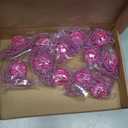 uxcell 12 Pcs Mirror Disco Ball Necklaces 1.2" Bulk Disco Ball Costume Necklaces 70s Disco Party Necklace Women Decoration for Dance Supplies Stage Props Jewelry Accessories, Pink