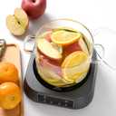 Glass Pots for Cooking on Stove, 1.5L/50OZ Simmer Pot with Lid,High Borosilicate, Heat-Resistant Safety Glass Pot for Stove, Suitable for Pasta, Soup, Milk, Fruit, Tea