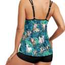 HUNTFAMI Tankinis Swim Suits for Women Two Piece 2025 Womens Bathing Suits Holiday Beachwear Women with Boyshorts (M)