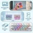 LCHLZZ 4 Pack Snack Containers, Divided Bento Snack Box, 4 Compartments Reusable Meal Prep Lunch Containers for Kids Adults, Food Storage Containers for School Work Travel
