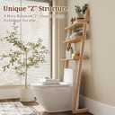 Over The Toilet Storage Shelf Wood, 3-Tier Above Toilet Organizer Rack, Freestanding Above Toilet Shelf for Bathroom, Laundry, Space Saver, Natural Color., 23.4 inches x 10.5 inches x 64.7 inches