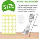 36pcs Metal Candle Wick Holders, 40pcs Candle Wick Stickers Upgraded Candle Wick Centering Devices, Silver Stainless Steel Candle Wick Holder for Candle Making