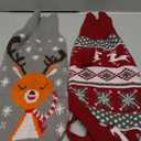 HYLYUN Cat Christmas Sweater 2 Packs - Puppy Christmas Sweater Pet Reindeer Snowflake Sweaters for Kittys and Small Dogs small