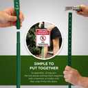 SmartSign No Trespassing Signs Private Property, 10 x 12 Inches Aluminum Sign with 3 Feet Stake