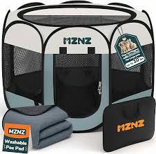 Dog Cat Small Animal Puppy Playpen Crate, Small, Grey