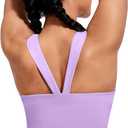 XUNYU High Support Sports Bra for Women Workout Tops Built in Bra Athletic Tank Top High Impact Padded Longline Yoga Bra