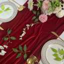 Red Velvet Table Runner, 11ft Luxurious Wedding Reception Decorations Soft Velvet Fabric, Table Runner Overlay for Wedding Event Table Decorations (Red, 20X132inch)