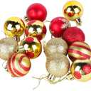 50 Pcs Christmas Ball Ornaments 1.57"/4 cm Christmas Balls Decor Set Hanging Tree Decorations for Christmas Wedding Party