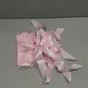 2 Strings Pink Bow Garland Banner, Pre-Strung Satin Ribbon with 6.5ft Pearl Chain for Coquette Birthday, Bridal Shower, Bachelorette Party, Baby Shower, Engagement, Graduation & Anniversary Decor