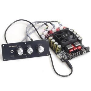 T220HS-W Power Amplifier Board 2.0 Channel 220W2 with Treble and Bass, 12V-36V Audio Power Amplifier Module with Front Panel