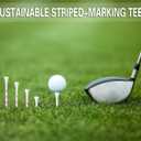 2 x Three Striped Marking Wood Golf Tees 80 Count 3-1/4 inch with 20 Count 1-1/2 inch Tees Mixed Pack Available in Black Red Blue Pink