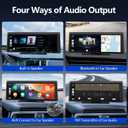8.1" Portable Wireless Carplay Screen for Car, 2K Dash Cam & 1080P Backup Camera, Touchscreen Car Stereo with Apple Car Play/Android Auto, GPS, Bluetooth, Mirror Link, Voice Control for All Vehicles