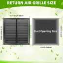 Blulu 6 Pack Fits 14" x 14" Duct Opening, Black Air Vent Covers Steel Return Air Grilles for Sidewall Wall Ceiling, Return Vent Cover HVAC Accessories, Outer Dimensions: 15.75"w x 15.75"h