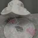 Bell Lamp Shades Set of 2, Scalloped 7" Top x 14" Bottom x 10" Height, Lamp Shades for Table Lamps & Floor Light, White Fabric Lampshades with Petal Edge Braid, Easy Assembly, Spider