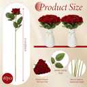 Hotop 40 Pcs Rose Artificial Flowers Bulk with Long Stem,Realistic Silk Fake Roses Bouquet for Home Wedding Centerpieces Party Table Decoration Valentines Gifts(Wine Red)