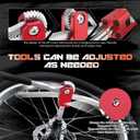 Dirt Bike Tire Changing Tool Kit-Complete Package for Motocross, Enduro, Dirt Bikes 16" to 21" Wheels, Includes 15/17/20/25mm Axles, Colorful