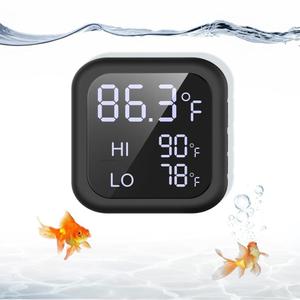 Smart Digital Fish Tank Thermometer,2026 New Upgrade Aquarium Thermometer LED Display to 0.9F,Alarm for Aquarium,Turtle Tank,Betta Fish & More |5-200 Gallon| High/Low Temperature Alerts