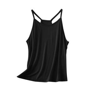 Lmdudan Tank Tops for Women Crewneck Spaghetti Strap Camisole Loose Fit Sleeveless Tees Casual Summer Racerback Shirts, M