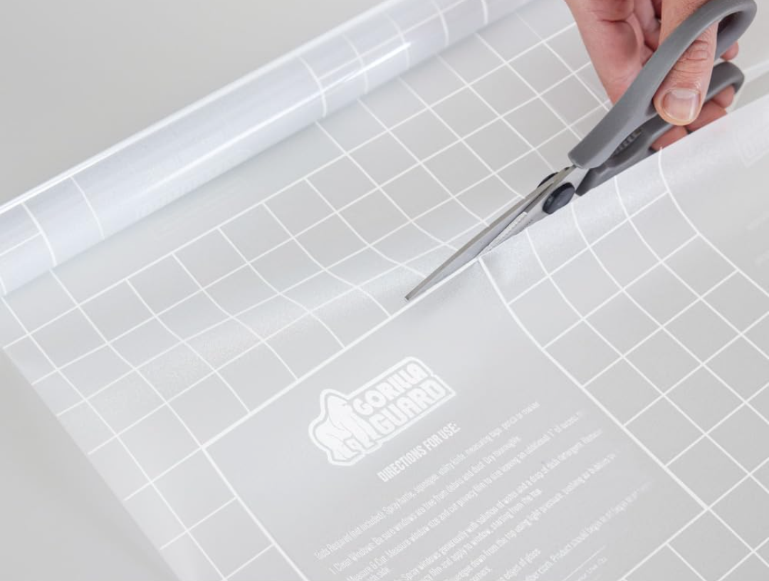 Gorilla Guard Window Privacy Film, Removable Two Way Sun Blocking, 23.6 x 78.7 Inch, Reusable No Residue Stickers, Strong Static Clings to Glass Windows, Decorative Bathroom Door Coverings, Black