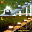 MAGGIFT 4 Pack Solar Post Lights, 20 Lumen Outdoor Warm White High Brightness SMD LED Lighting Solar Powered Cap Light, Fits 4x4, 5x5 or 6x6 Wooden Posts, Waterproof for Yard Fence Deck or Patio