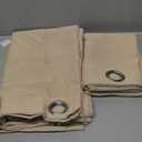 ChrisDowa Blackout Curtains 63 inches Long for Bedroom - 2 Panels Set Grommet Thermal Insulated Room Darkening Curtains for Living Room (Biscotti Beige, 42 x 63 Inch)