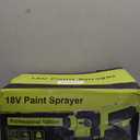 Cordless Paint Sprayer for Ryobi 18V Batteries, HVLP Handheld Spray Gun with 1200mL Capacity & 4 Copper Nozzles, 70000RPM Brushless Motor for Cabinets, Furniture, Fence, Trim, House & More(Tool Only) (Lime Green)