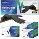 Black Medium Nitrile Gloves Case of 1000 - Medical Grade - Latex-Free, Powder-Free - Disposable Nitrile Gloves - Medical Exam, Lab, and Industrial Use