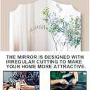 Large Arched Mirror Wall Decor Set of 2, 36"x24" Vanity Antique Mirror for Wall, with Irregular Scalloped Shaped Frame, for Bathroom, Entryway, Living Room, Bedroom