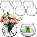 FoldTier 8 Pcs Plastic Fish Bowls for Centerpieces 27 oz Clear Fish Bowl for Drinks Unbreakable Heavy Duty Round Vase for Table Centerpieces Wedding Event Home Decor