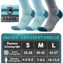 Juclise Womens Lightweight Merino Wool Hiking Mirco Crew Socks Compression Moisture Wicking Anti-Blister Cushioned Breathable (S)